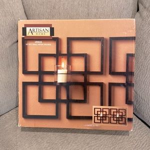 Artisan Home Wall Votive Candle Holders Decor Black Iron Modern